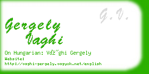 gergely vaghi business card